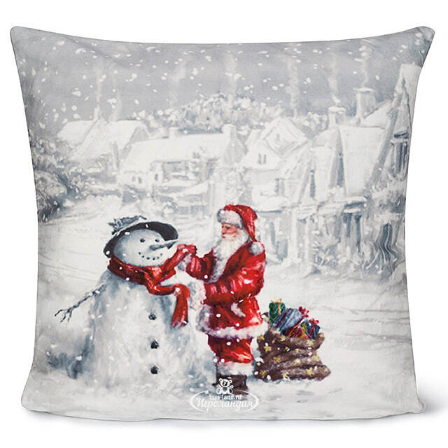 Новогодняя подушка с лампочками Arctic Story: Best Friends 45*45 см, на батарейках Peha (Пеха)
