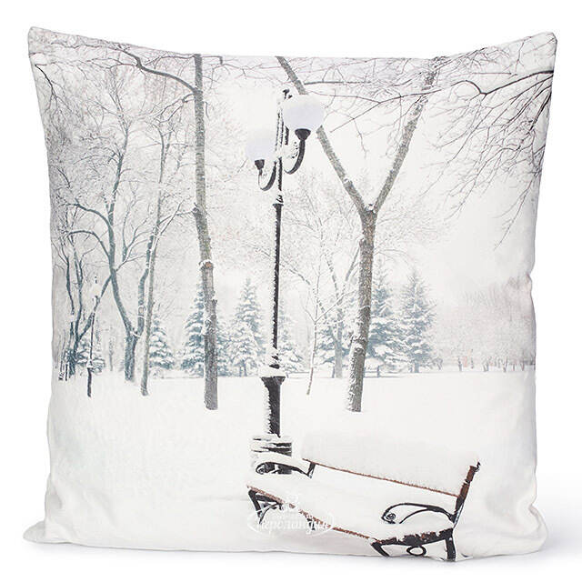 Декоративная подушка с лампочками Winter Alley 45*45 см, на батарейках Peha (Пеха)