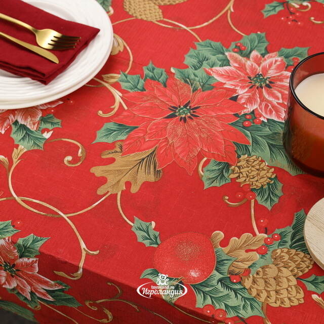 Новогодняя скатерть Сказочные Цветы 180*130 см Koopman