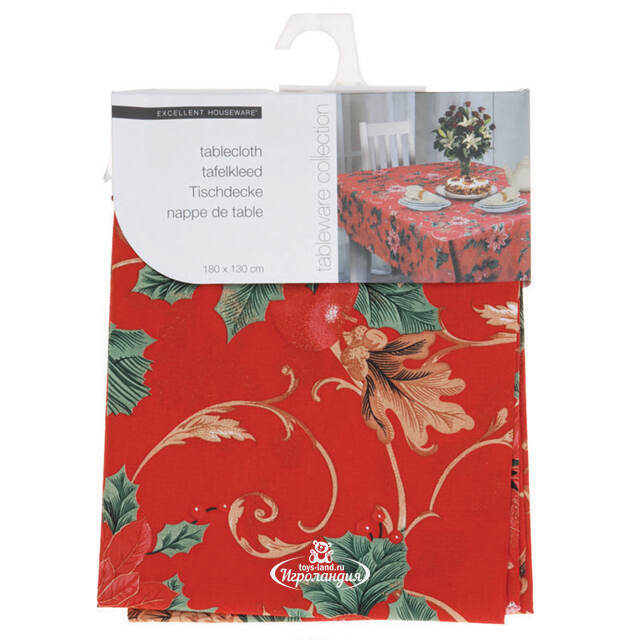 Новогодняя скатерть Сказочные Цветы 180*130 см Koopman