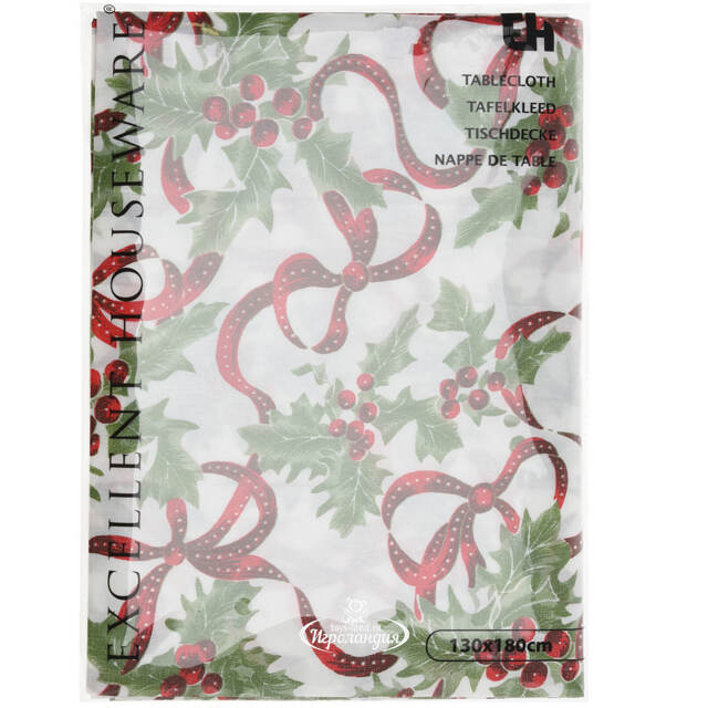 Новогодняя скатерть Праздничный Остролист 180*130 см Koopman