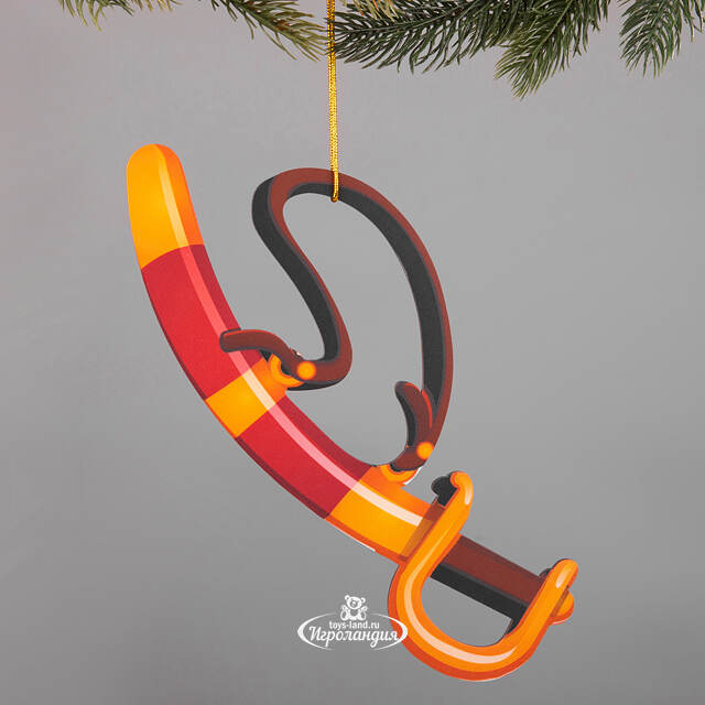 Игрушка для уличной елки Сабля - Краски детства 25 см, дерево МанузинЪ