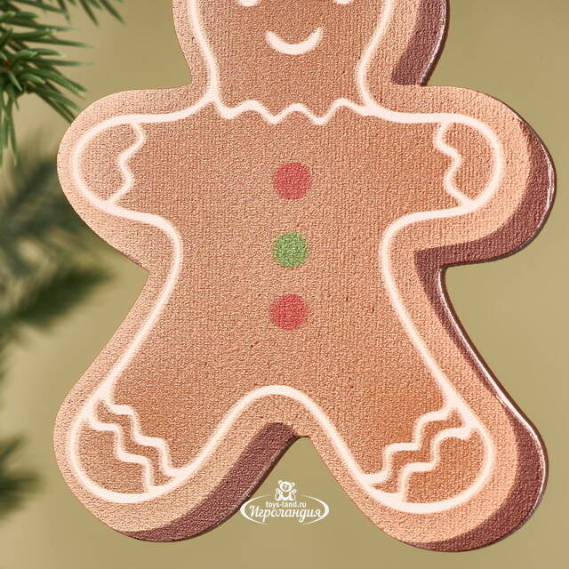 Деревянная елочная игрушка Пряничек - Пряничные Истории 10 см МанузинЪ