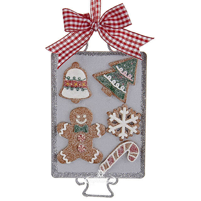 Елочная игрушка Поднос с Печеньем - Аромат Рождества 15 см, подвеска Kurts Adler
