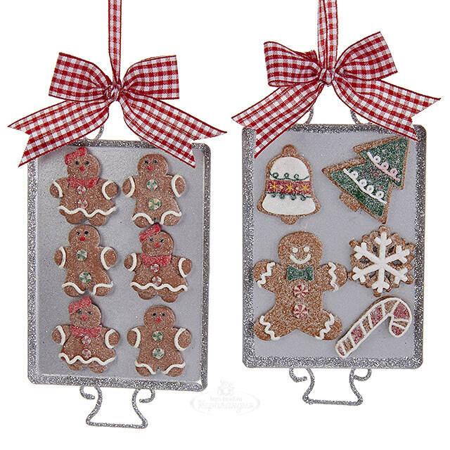 Елочная игрушка Поднос с Печеньем - Аромат Рождества 15 см, подвеска Kurts Adler