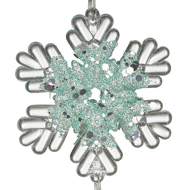 Набор елочных игрушек Снежинки Blumendorfo 21 см голубые, 3 шт, подвеска Kurts Adler