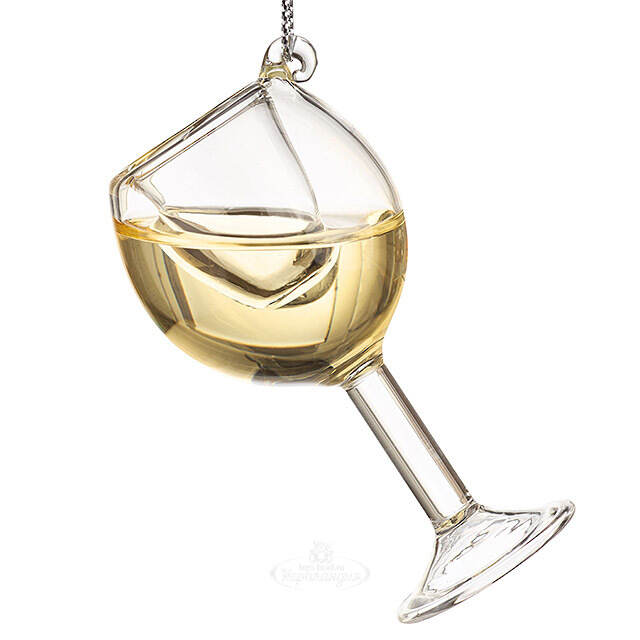 Елочная игрушка Бокал Шабли 7 см, стекло, подвеска Kurts Adler