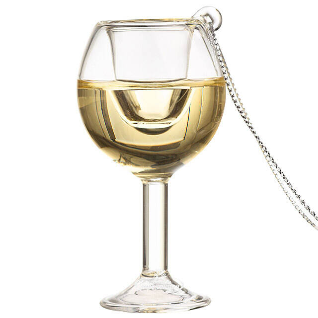 Елочная игрушка Бокал Шабли 7 см, стекло, подвеска Kurts Adler