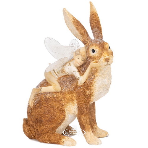 Декоративная фигура Лесная фея и Заяц - Волшебный лес Бенуа, 22 см Goodwill