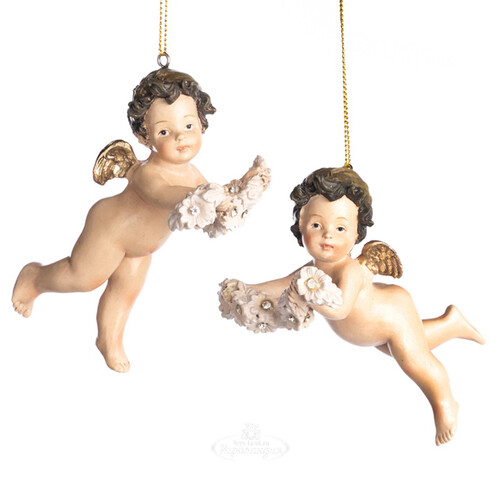Набор елочных игрушек Ангел Джакомо и Киприан 11 см, 2 шт, подвеска Goodwill