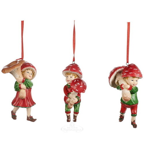 Елочная игрушка Девочка Лисса - Mushroom Elves 10 см, подвеска Goodwill