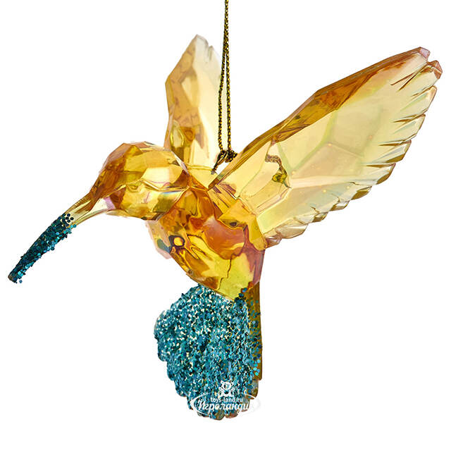 Елочная игрушка Kristal Колибри - Golden Nectar 10 см Kurts Adler