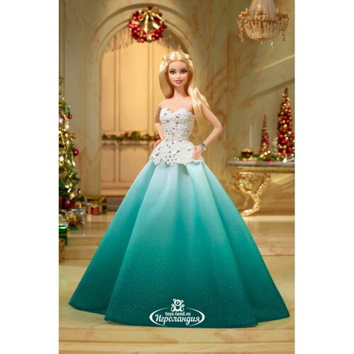 Коллекционная кукла Барби - Праздничная в зеленом платье 29 см Mattel