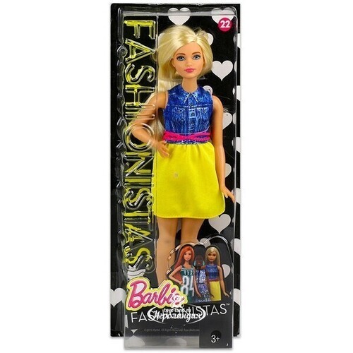 Кукла Барби Игра с Модой - Пышная в джинсовом жилете 29 см Mattel
