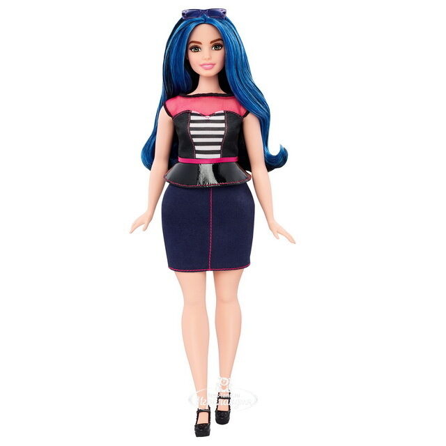 Кукла Барби Игра с Модой - Пышная с синими волосами 29 см Mattel
