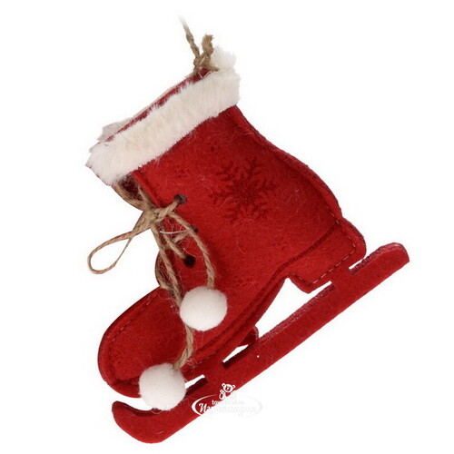 Елочная игрушка Новогодний конек Герды 13 см, красная, подвеска Koopman
