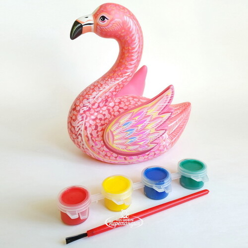 Копилка - раскраска Фламинго Копилка раскраска