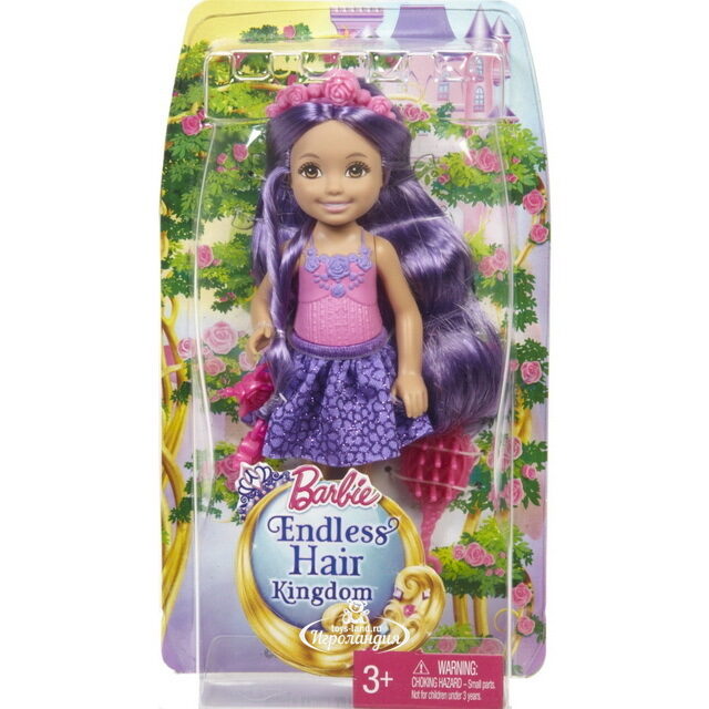 Кукла Челси - сестра Барби с длинными фиолетовыми волосами 12 см Mattel