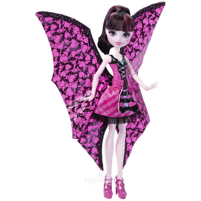 Кукла Дракулаура в наряде-трансформере Летучая мышь 26 см (Monster High) Mattel