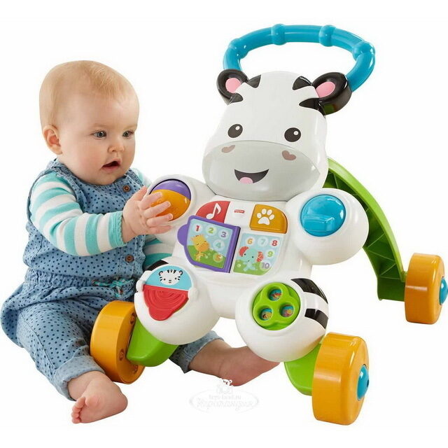 Ходунки-каталка Зебра со светом и звуком Fisher Price