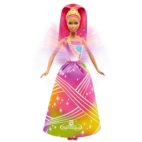Кукла Барби - Радужная принцесса 29 см подсветка звук Mattel