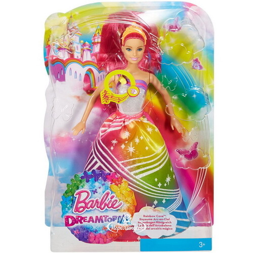 Кукла Барби - Радужная принцесса 29 см подсветка звук Mattel