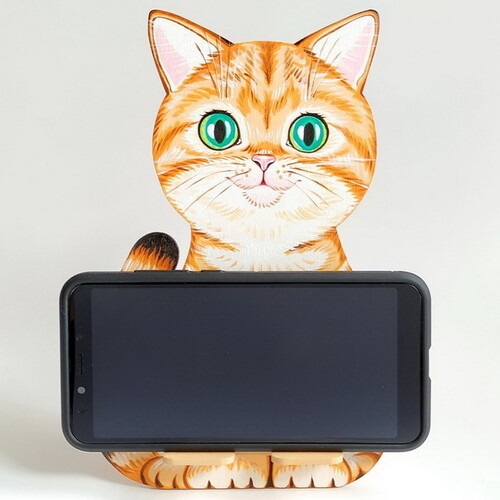 Набор для творчества-раскраска Подставка для телефона - Котик Раскрась и подари
