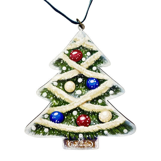 Елочная игрушка Новогоднее Деревце 10 см, подвеска МанузинЪ