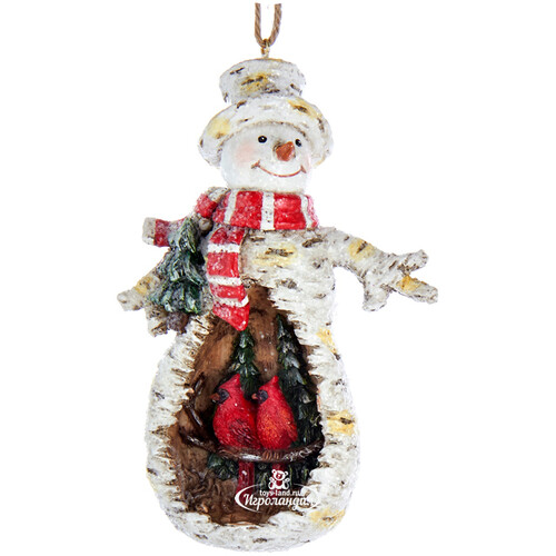 Елочная игрушка Снеговик Сэмюэль - Хранитель Леса 12 см с ёлочкой, подвеска Kurts Adler