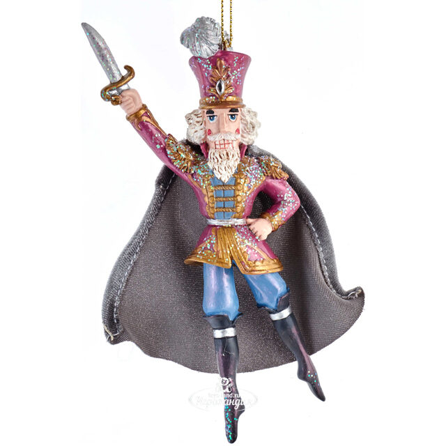 Елочное украшение Рождественское путешествие Щелкунчика - Brave Nutcracker 16 см, подвеска Kurts Adler