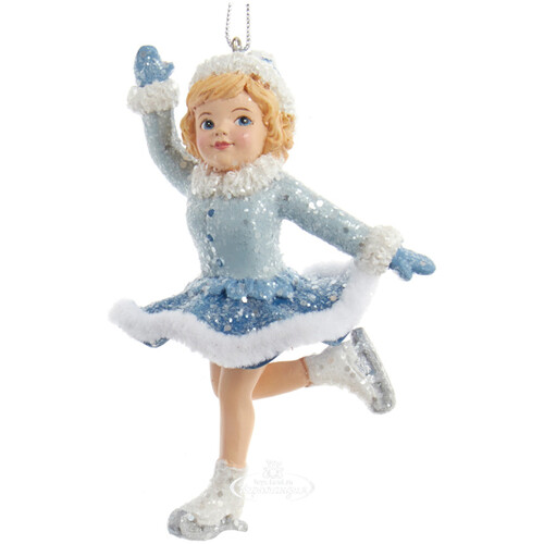Елочная игрушка Девочка Андреа на коньках - Зимние каникулы 11 см, подвеска Kurts Adler