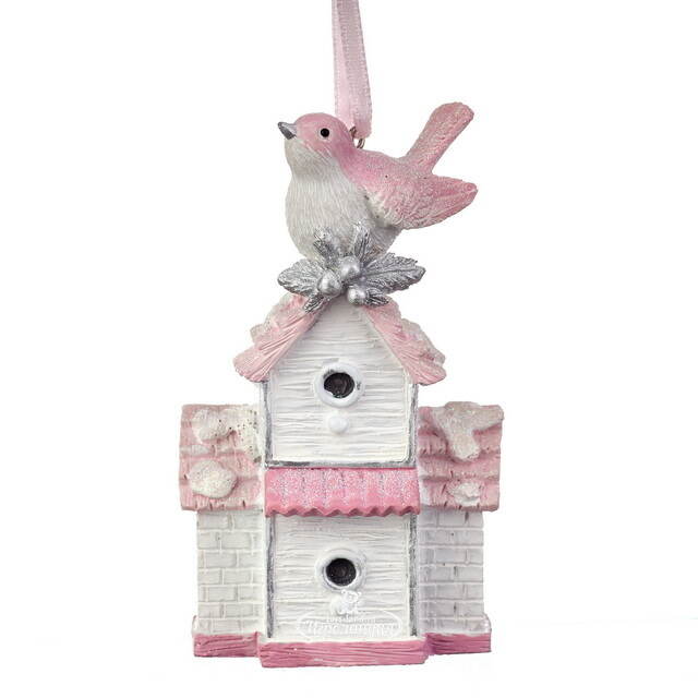 Елочная игрушка Птичка Физалия - Fiaba Rosa 10 см, подвеска Kurts Adler (Куртс Адлер)