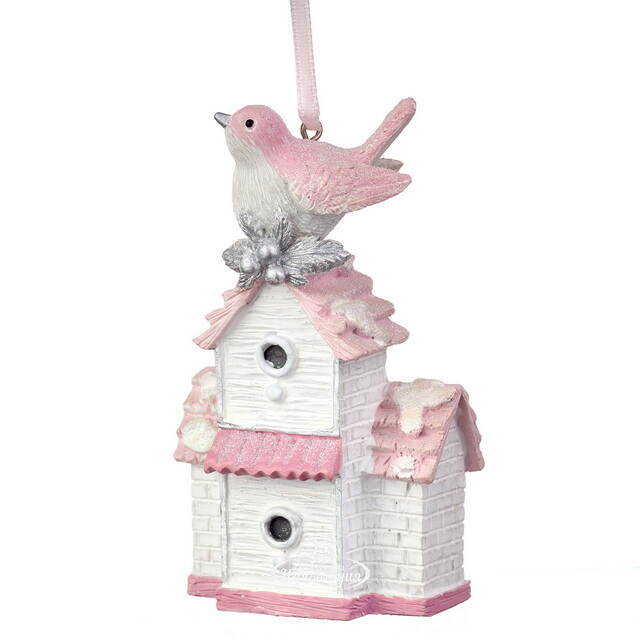 Елочная игрушка Птичка Физалия - Fiaba Rosa 10 см, подвеска Kurts Adler (Куртс Адлер)