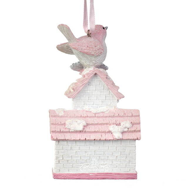 Елочная игрушка Птичка Физалия - Fiaba Rosa 10 см, подвеска Kurts Adler (Куртс Адлер)