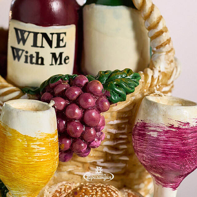 Елочная игрушка Винная Корзинка - Wine with Me 8 см, подвеска Kurts Adler