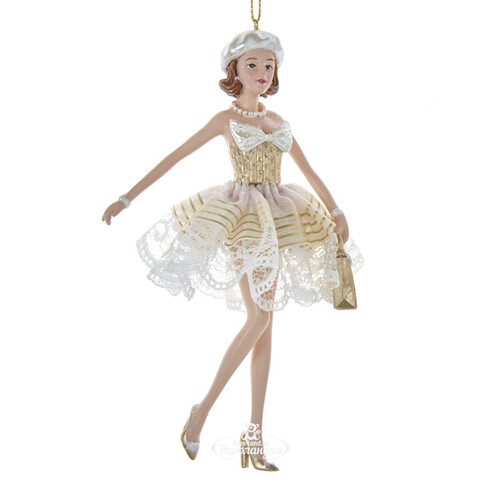 Елочная игрушка Модница Маргарет - Шоппинг в Лондоне 15 см, подвеска Kurts Adler