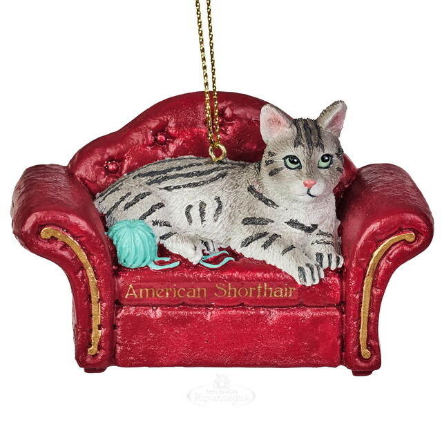 Елочная игрушка Американский Короткошерстный Кот 9 см Kurts Adler (Куртс Адлер)