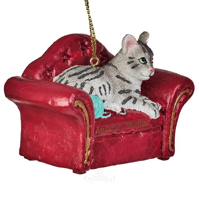 Елочная игрушка Американский Короткошерстный Кот 9 см Kurts Adler (Куртс Адлер)