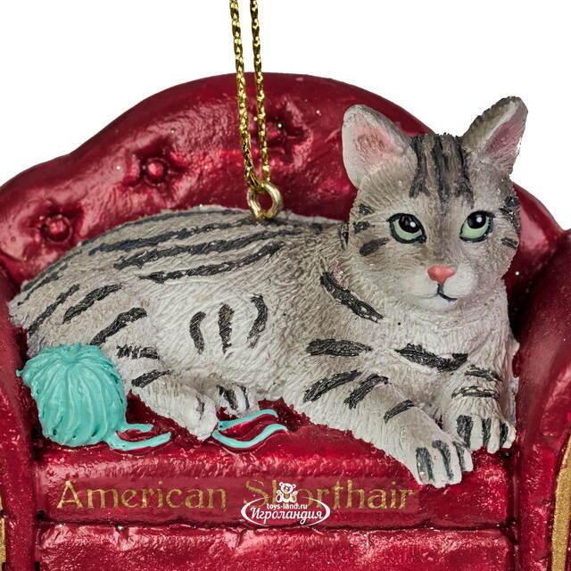 Елочная игрушка Американский Короткошерстный Кот 9 см Kurts Adler (Куртс Адлер)