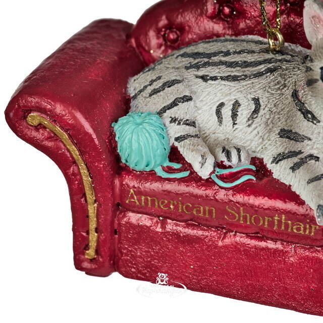 Елочная игрушка Американский Короткошерстный Кот 9 см Kurts Adler (Куртс Адлер)