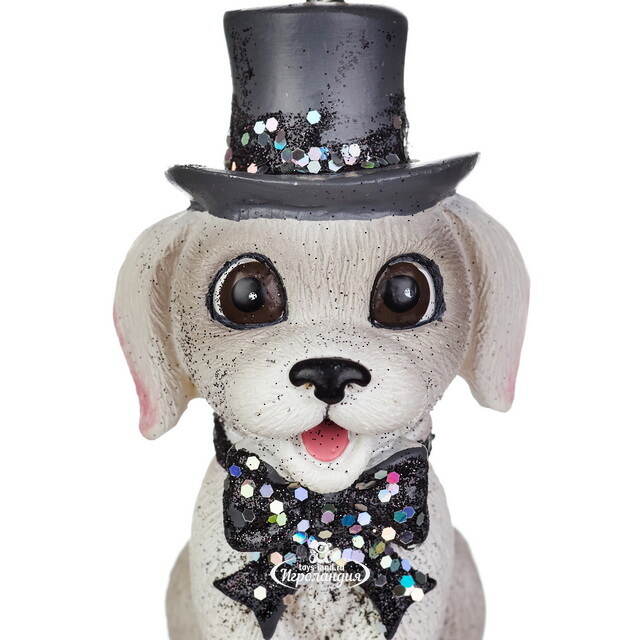 Елочная игрушка Щенок Рокси в шляпе, 8 см Kurts Adler