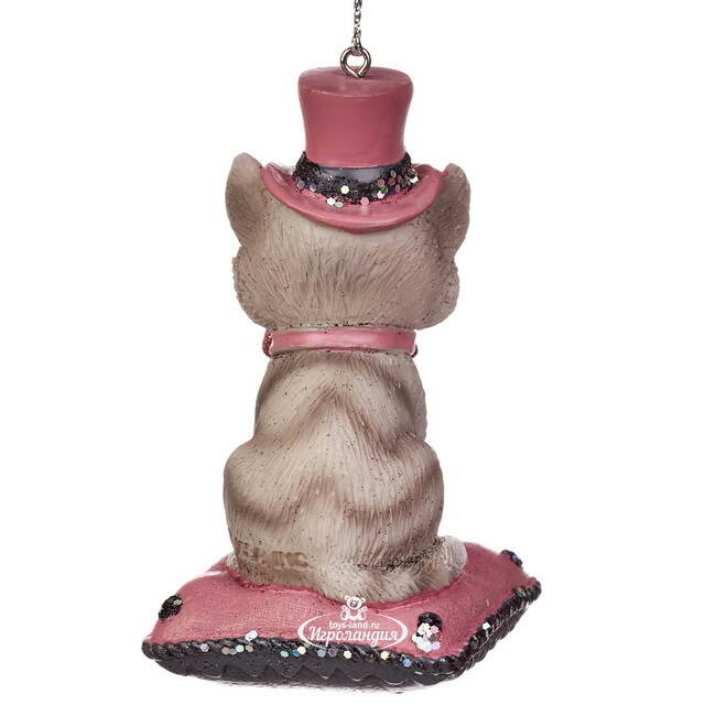 Елочная игрушка Котенок Мурзик в шляпе, 8 см Kurts Adler