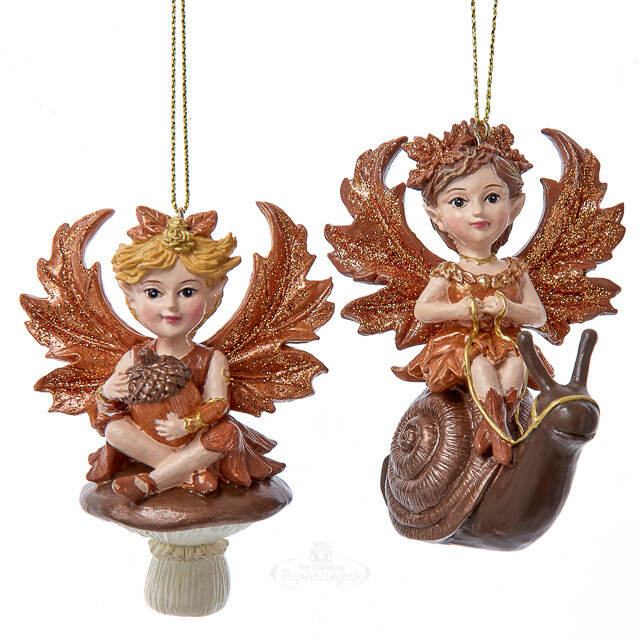 Елочная игрушка Фея Урли на улитке - Enchanted Forest 8 см Kurts Adler