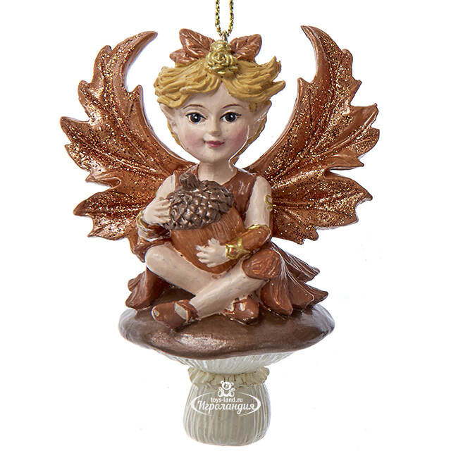 Елочная игрушка Фея Криспи на грибочке - Enchanted Forest 8 см Kurts Adler