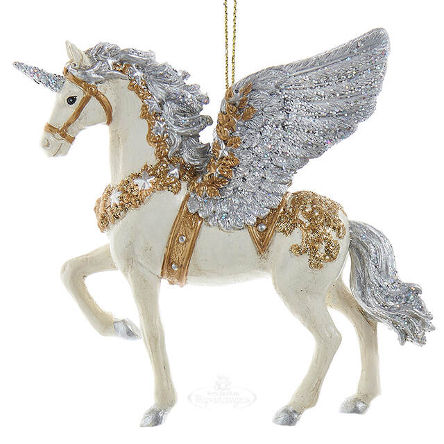 Елочная игрушка Мерцающий Пегас - Heavenly Triumph 13 см Kurts Adler