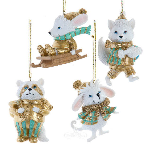 Елочная игрушка Мышка Лея - Зимние Забавы 9 см Kurts Adler