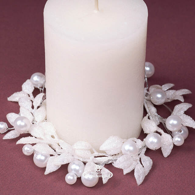 Венок для свечи Снежная Дымка 12 см Swerox