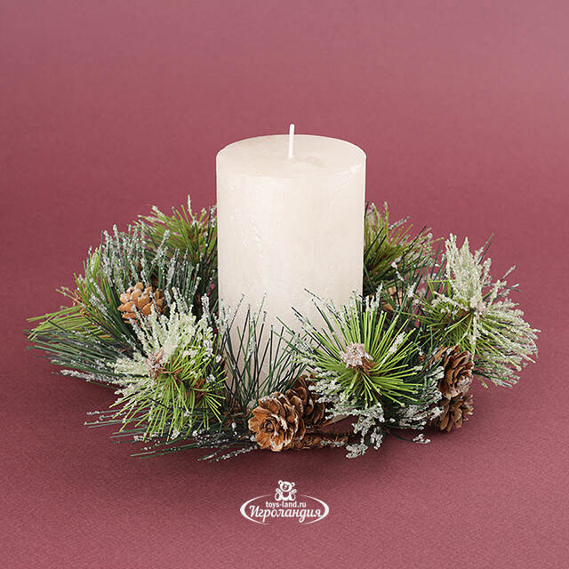 Венок для свечи Сосновый Шарм 18 см Swerox