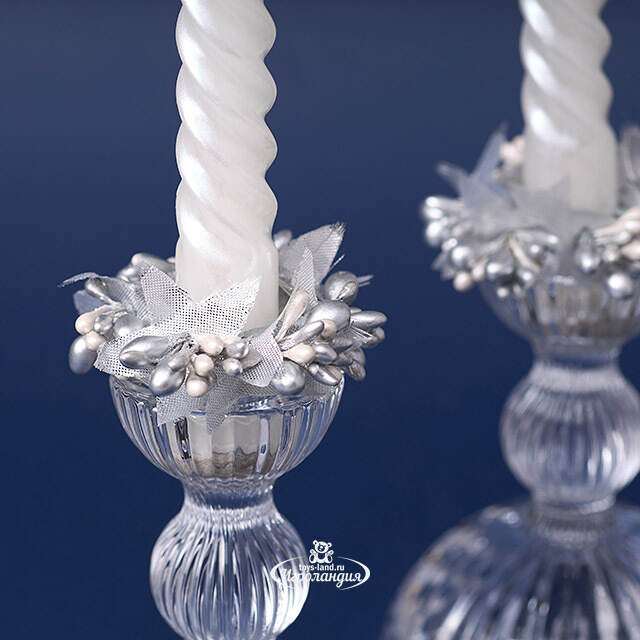 Венок для свечи Снегопад в Сан-Марино 7 см Swerox