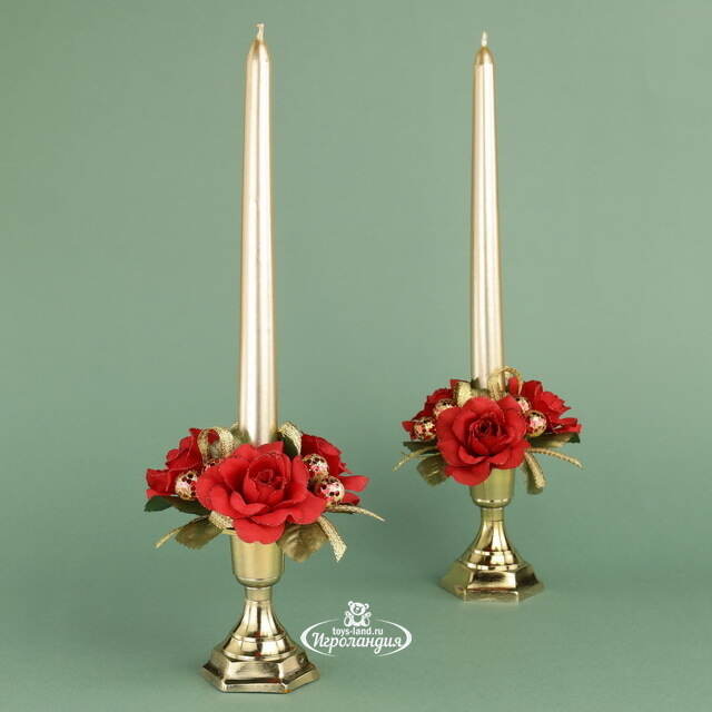 Декоративный подсвечник для 1 свечи Деимус 8 см золотой Koopman